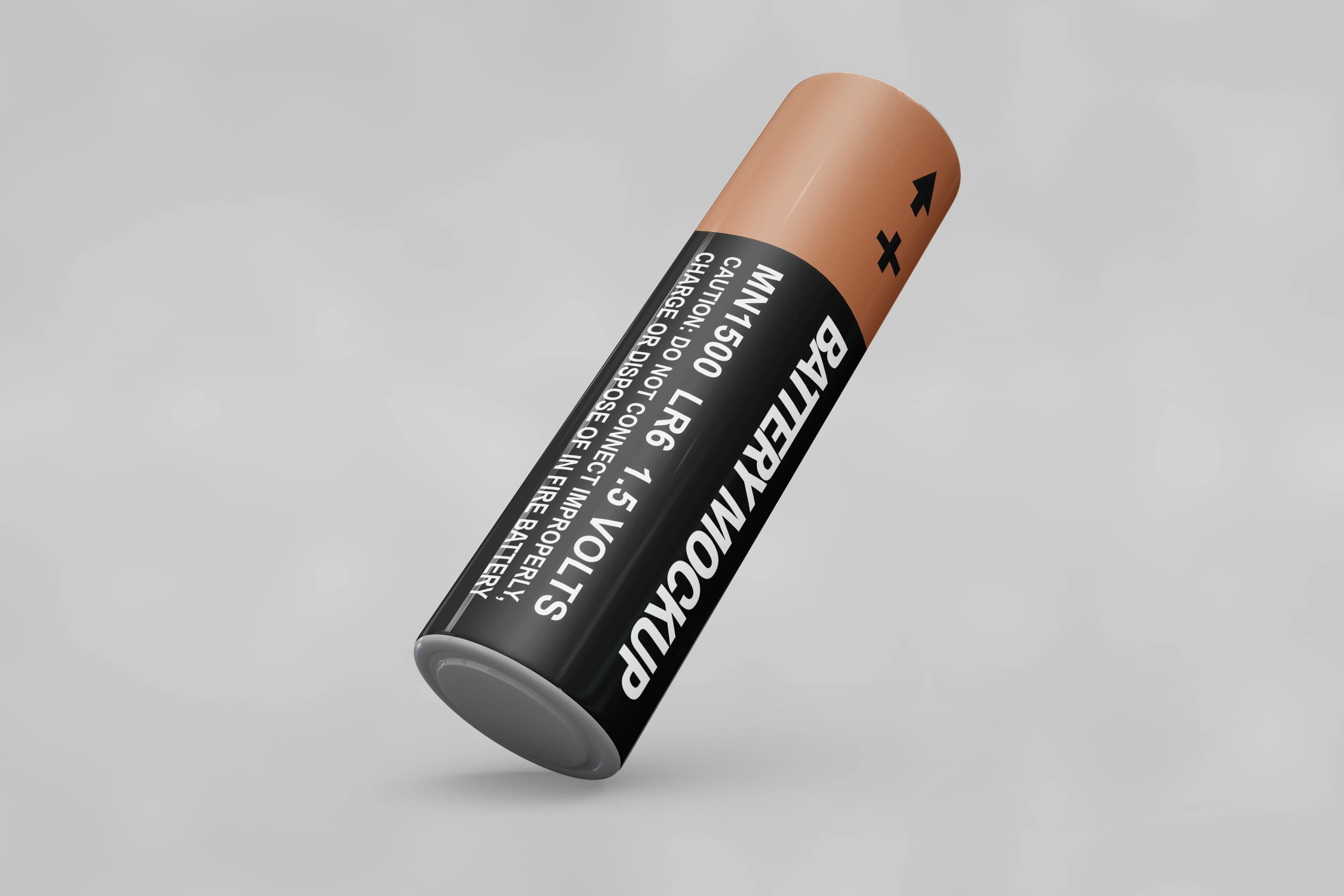 دانلود موکاپ باتری قلمی | battery mockup